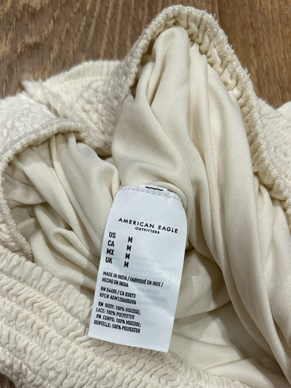 American Eagle Outfitters Wide Leg Crochet-Trim Pants - cream - Picture 3 of 7